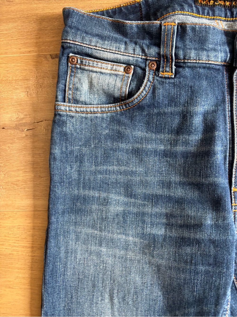 Nudie Jeans Lean Dean Blue Ridge Cotton Stretch Jeans W30 L32 - Picture 8 of 16